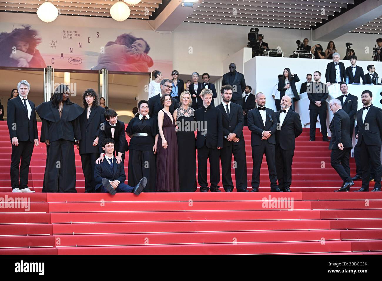 (L-R) Stanislas Merhar, Guslagie Malanda, Mathilde Riu, Come Peronnet ...