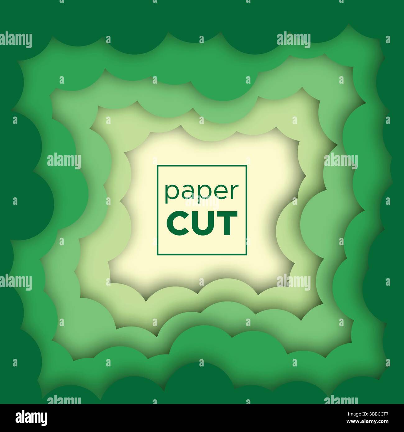 Abstract  Background with Paper Cut shapes. Vector illustration Stock Vector