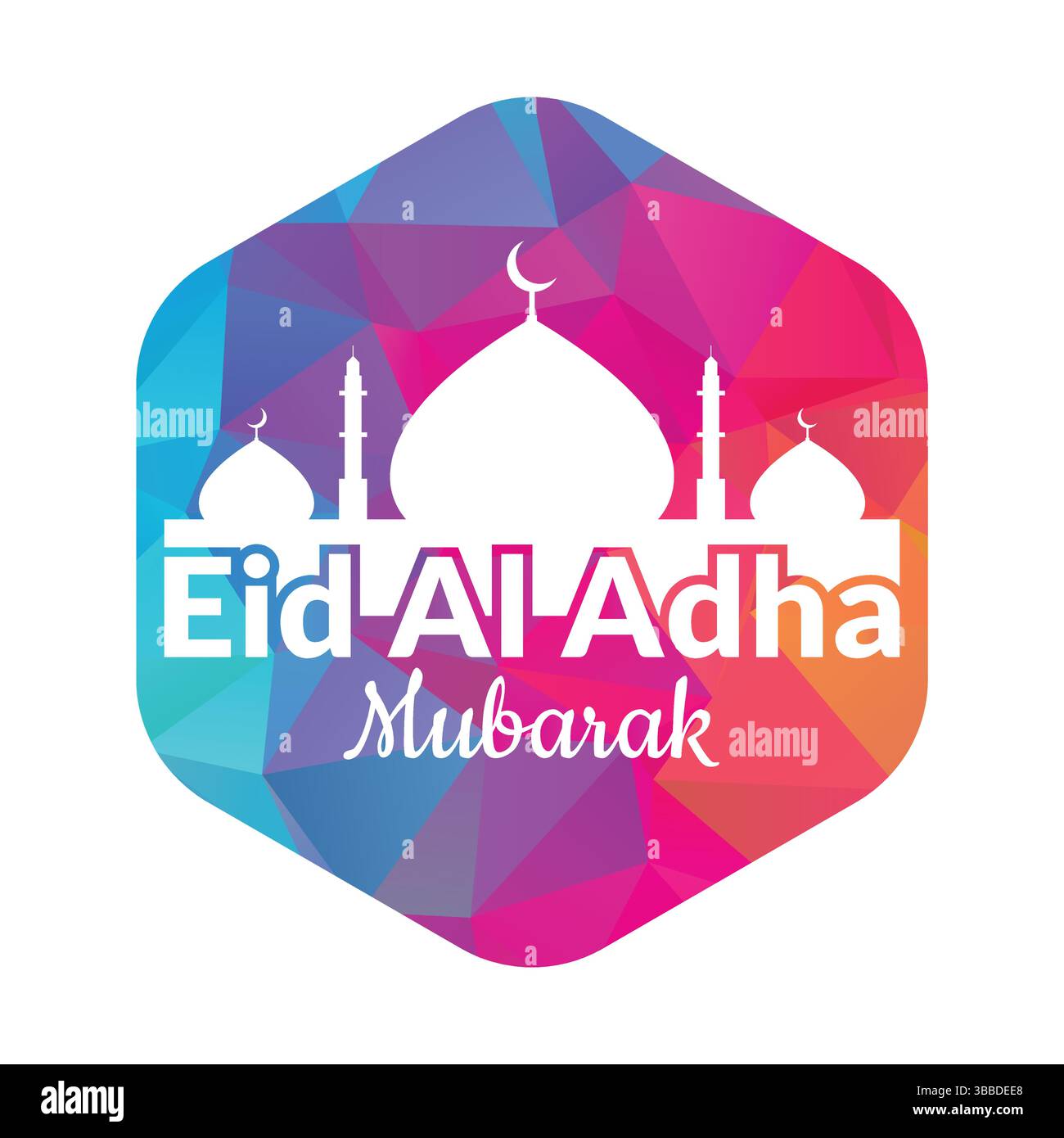 Eid al Adha Vector template. Eid Al Adha Mubarak logo Template. Stock Vector