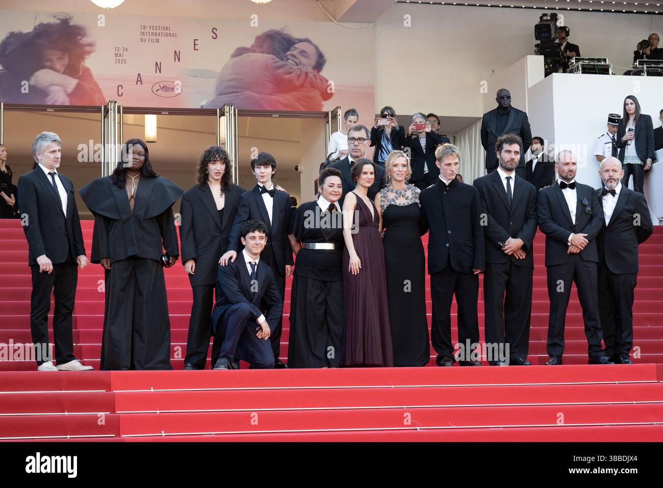 Cannes, France. 15th May, 2025. Stanislas Merhar, Guslagie Malanda ...