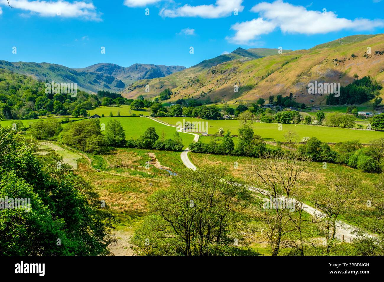 The valley of Deepdale  branching off  Patterdale in the Lake District National Park, Cumbria, UK Stock Photo
