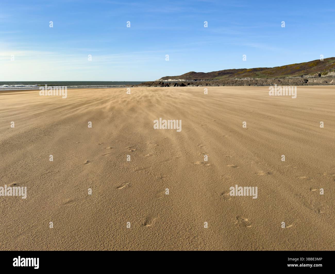Drifting sands on Woolacombe Beach, Devon - Smartphone Captured Stock Image
