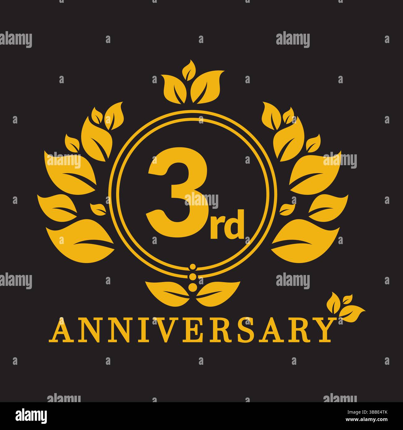 3 year anniversary vector banner template. 3 years Anniversary logo ...