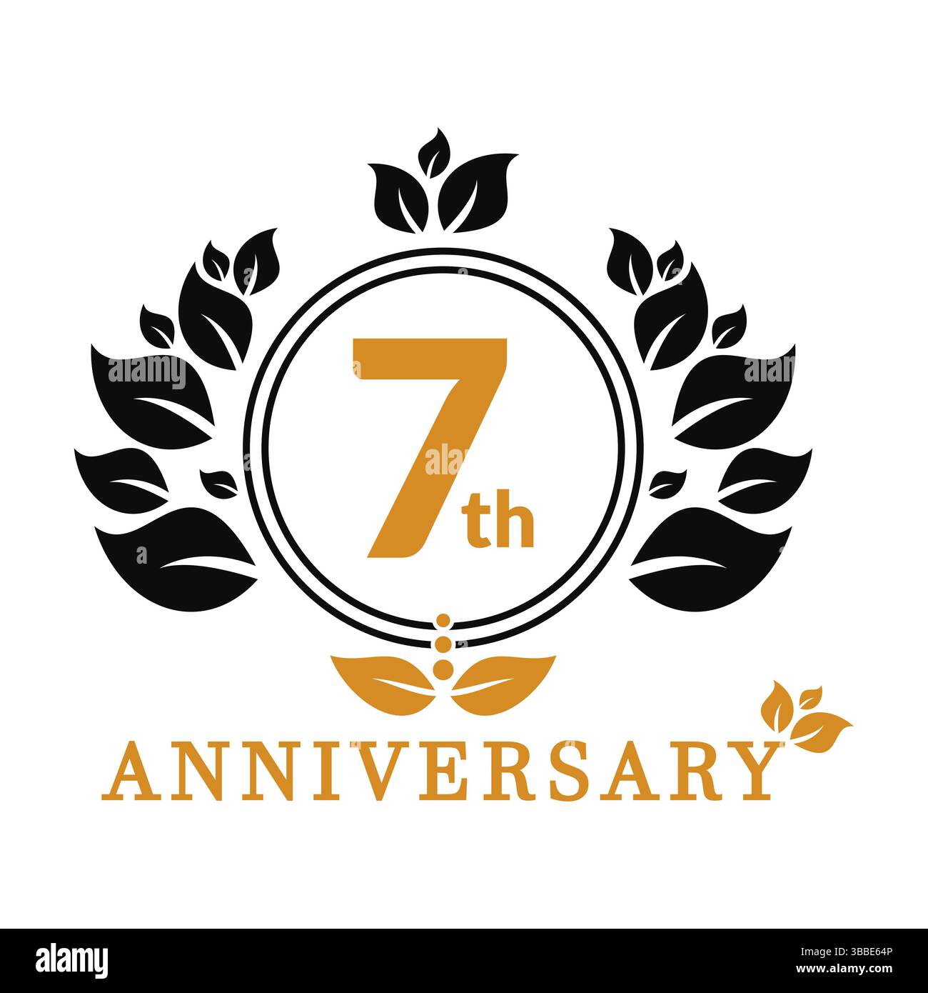 7 year anniversary vector banner template. 7 years Anniversary logo ...
