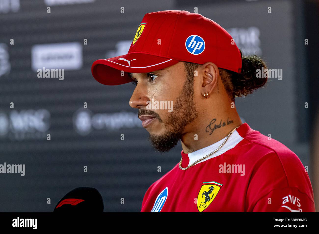 Imola, Italy, 15 May 2025, Lewis Hamilton, from United Kingdom competes for Ferrari. The 2025 Emilia Romagna Grand Prix The build up, which takes place in Imola, Italy. Credit: Michael Potts/Alamy Live News Stock Photo