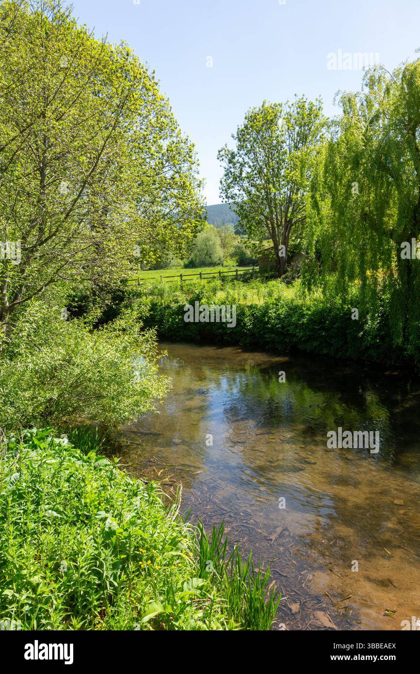 The River Clun, Clun, Shropshire, UK Stock Photo