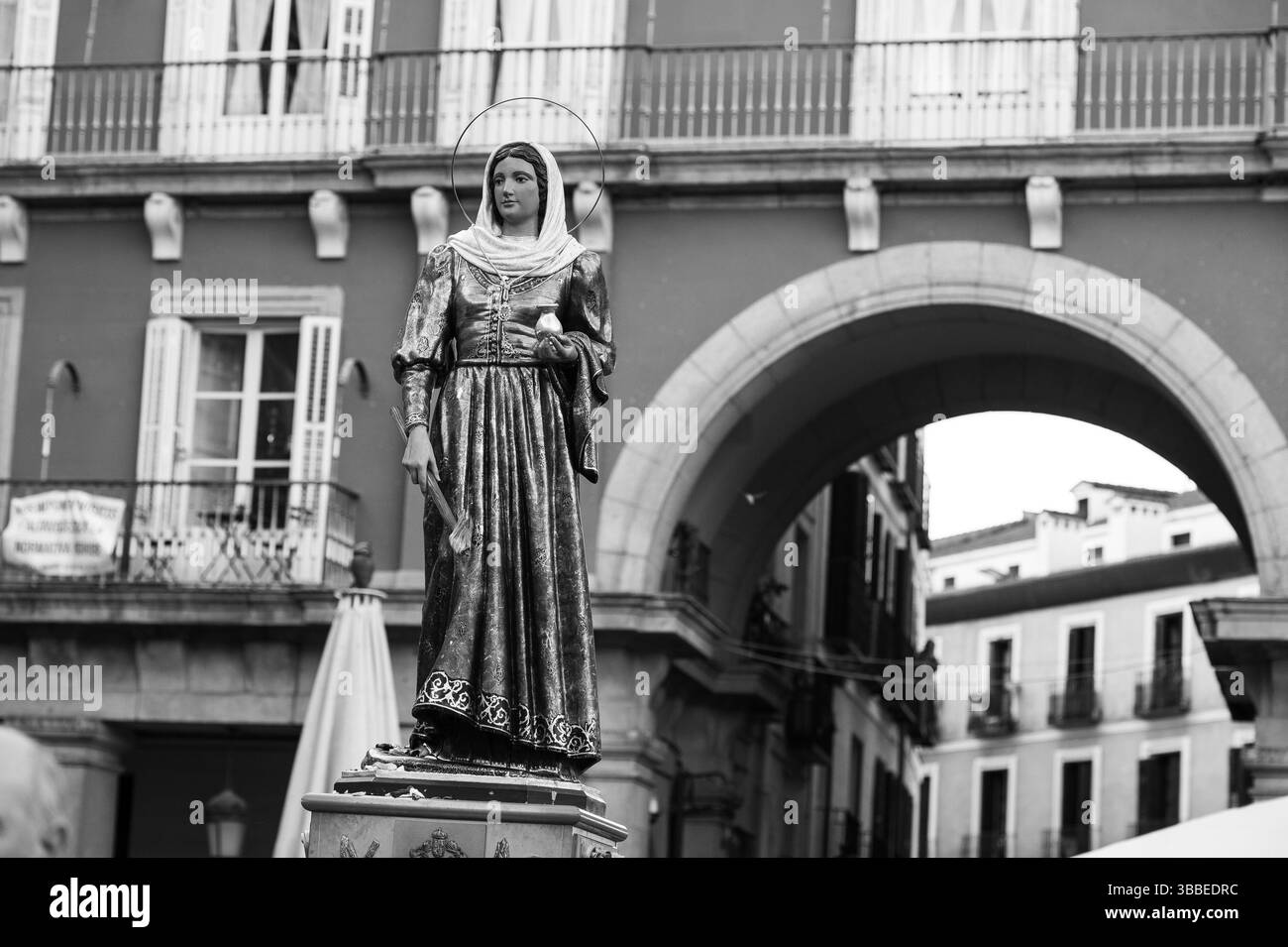 View of the procession along the streets of Madrid in San Isidro Labrador festivity, the saint of Madrid. May 15, 2025 Spain Stock Photo