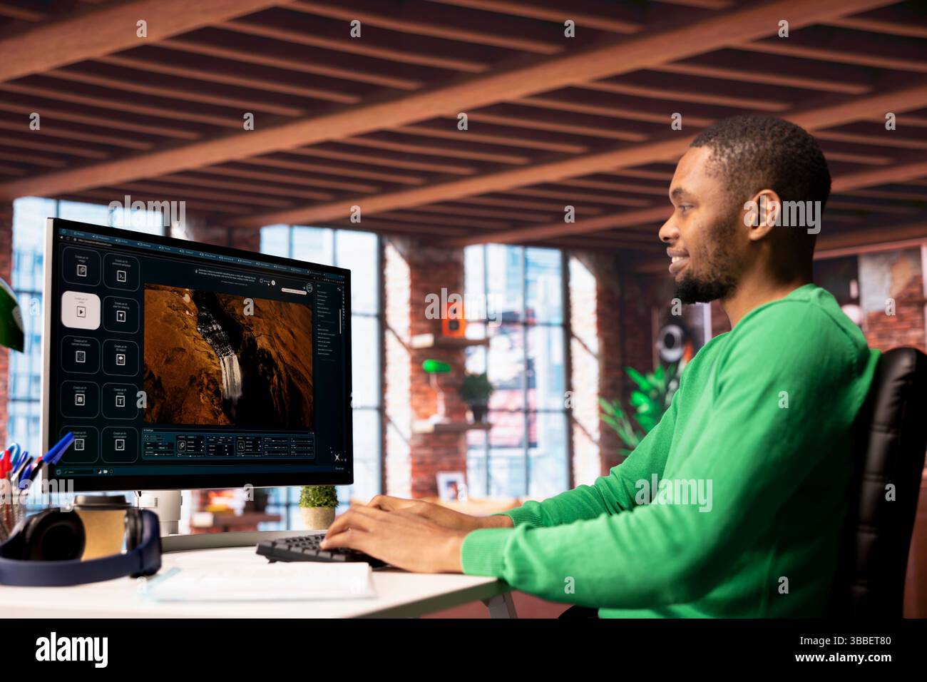 African american man pleased ai hi-res stock photography and images - Alamy