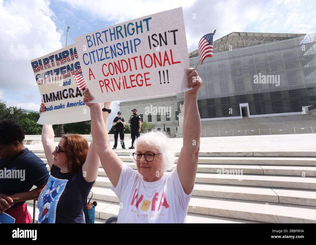 Birthright citizenship rally in front of Supreme Court in Washington ...