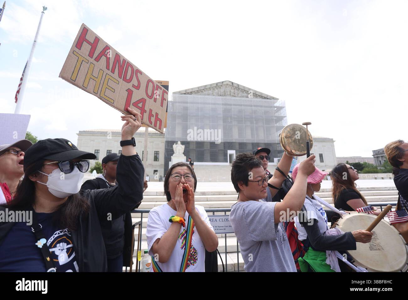 Birthright citizenship rally in front of Supreme Court in Washington ...