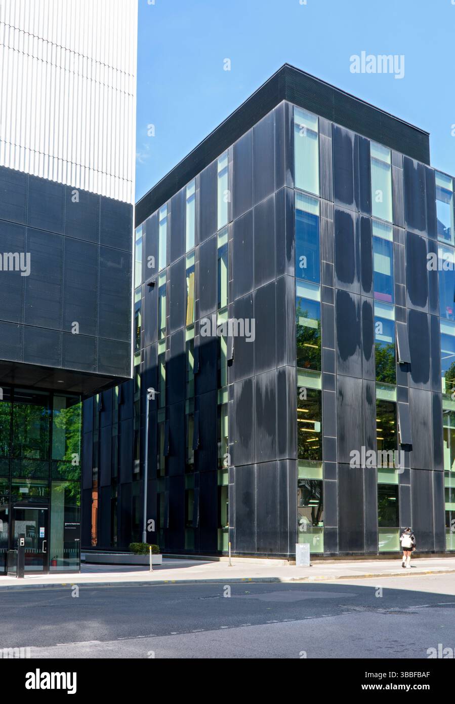 The rear of the Manchester School of Art building, Manchester Metropolitan University, Manchester, England, UK. Stock Photo
