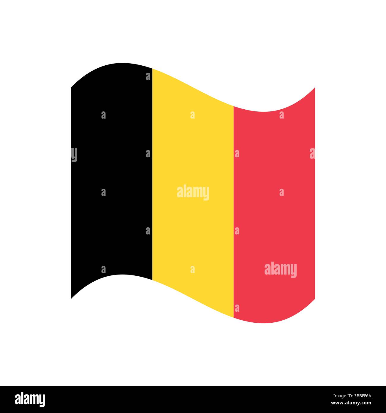 Flag of Belgium. Belgium wavy flag digital vector illustration ...