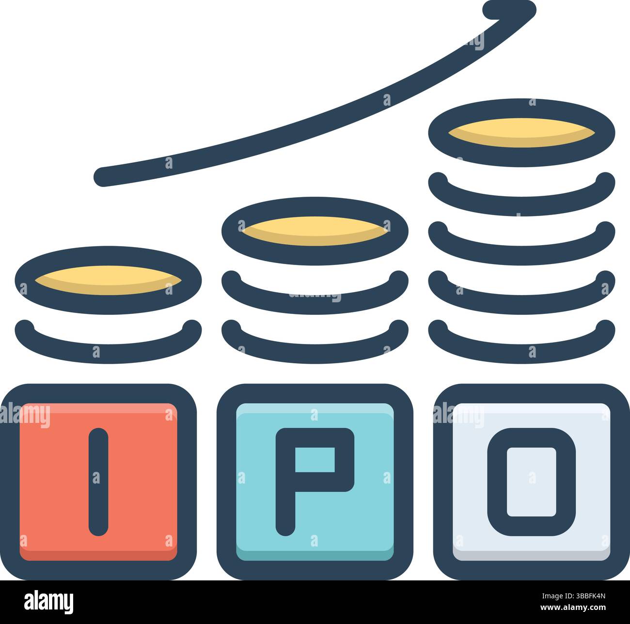 Icon for ipo, initial public offering Stock Vector