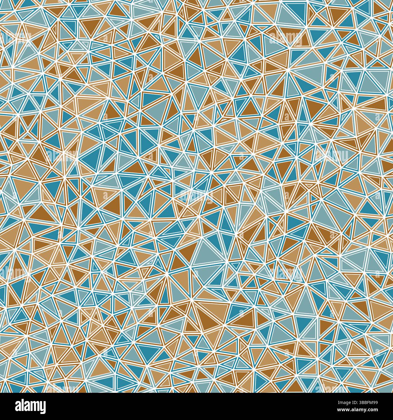 Triangles pattern. Tiny triangles size. Solid shapes in frames. Multicolored style. Repeatable pattern. Beautiful vector tiles. Earth Tone Harmony. Stock Vector
