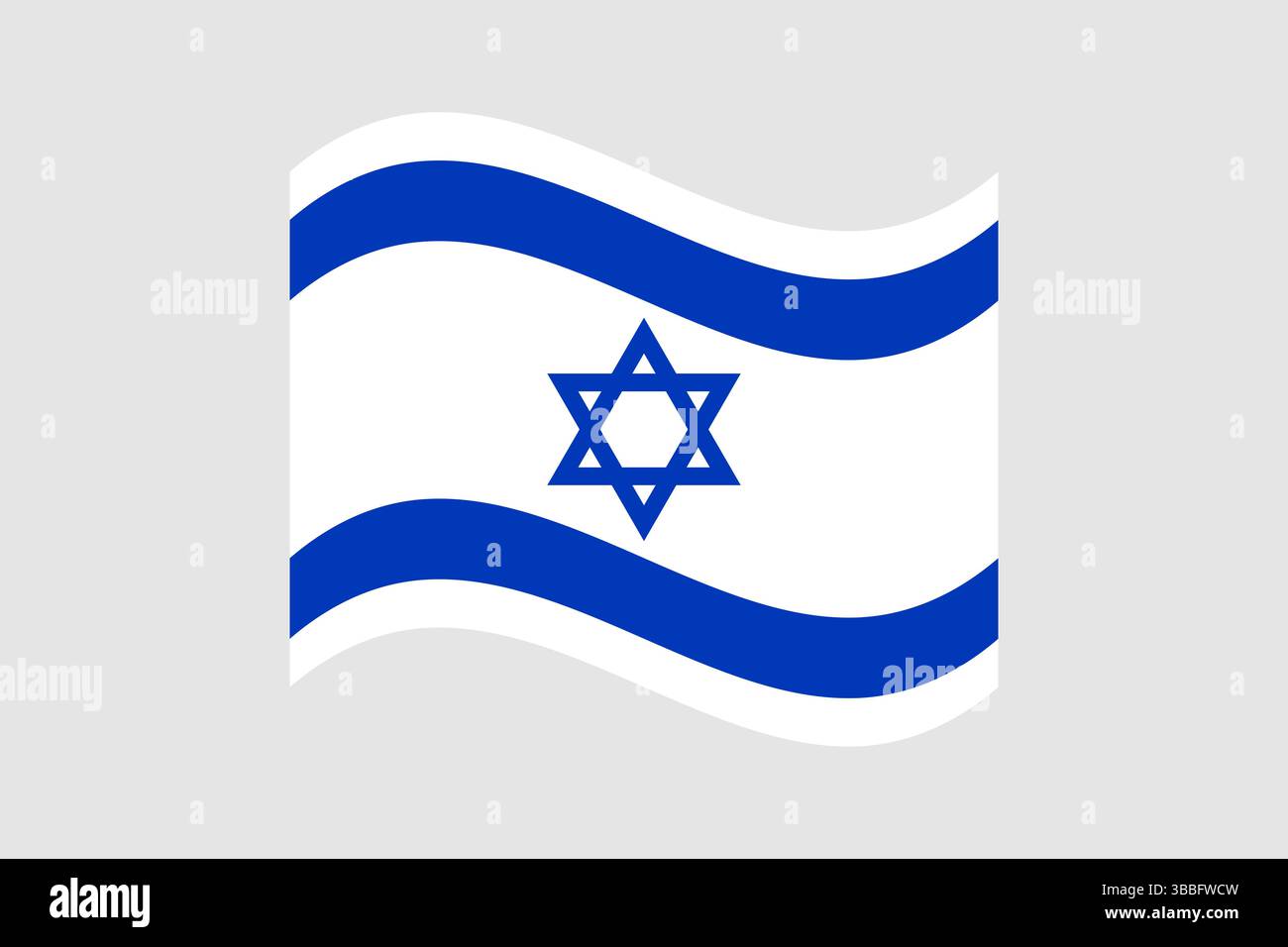 Flag of Israel. Israel wavy flag digital vector illustration ...
