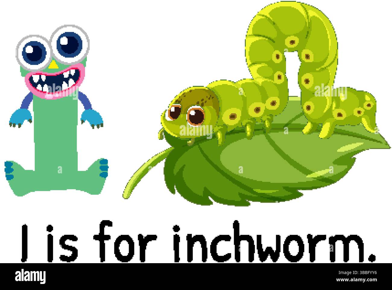 Inchworm leaf Stock Vector Images - Alamy