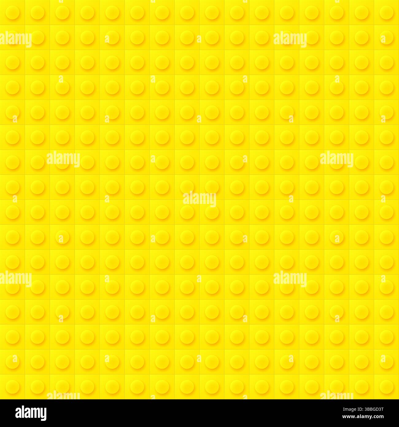 Yellow plastic blocks background. Seamless pattern or construction plate Stock Vector