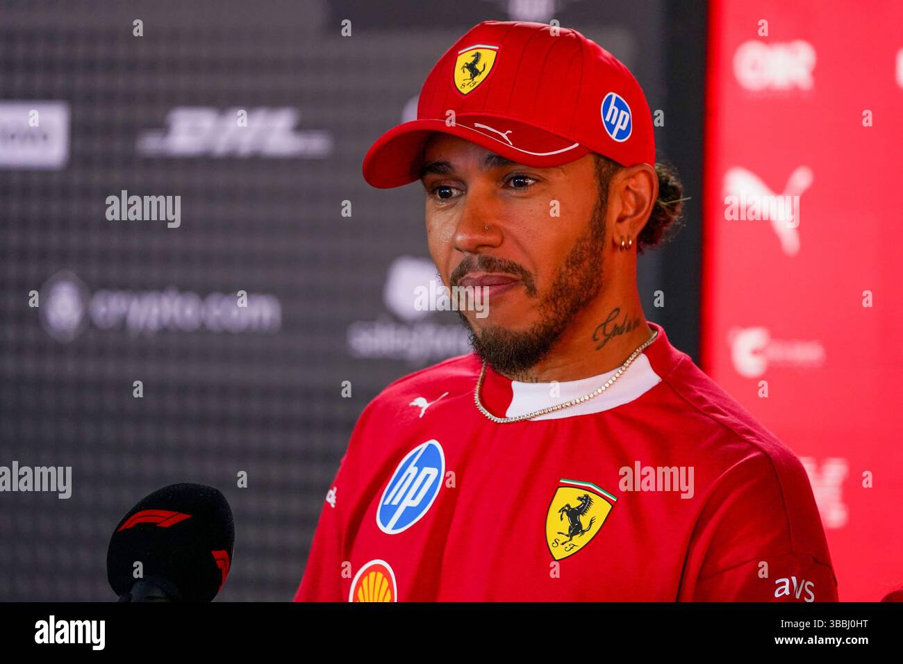 Imola, Italy. 15th May, 2025. Lewis Hamilton during the Formula 1 AWS Gran Premio del Made in Italy e Dell'Emilia-Romagna 2025, Emilia Romagna Grand Prix 2025, 7th round of the 2025 FIA Formula One World Championship, 15 May 2025 on the Autodromo Internazionale Enzo e Dino Ferrari, in Imola, Italy. Credit: Luca Rossini/E-Mage/Alamy Live News Stock Photo
