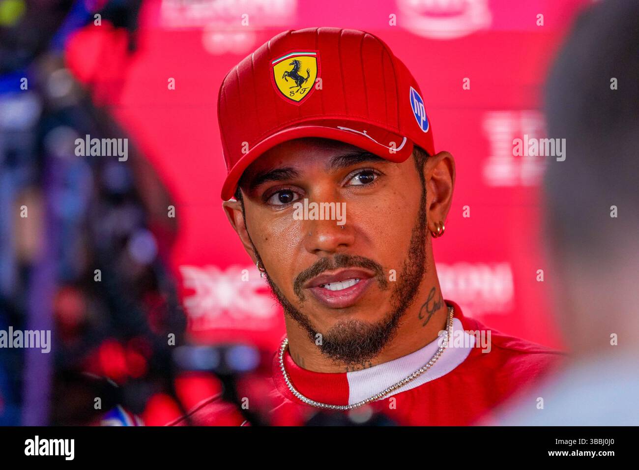 Imola, Italy. 15th May, 2025. Lewis Hamilton during the Formula 1 AWS Gran Premio del Made in Italy e Dell'Emilia-Romagna 2025, Emilia Romagna Grand Prix 2025, 7th round of the 2025 FIA Formula One World Championship, 15 May 2025 on the Autodromo Internazionale Enzo e Dino Ferrari, in Imola, Italy. Credit: Luca Rossini/E-Mage/Alamy Live News Stock Photo