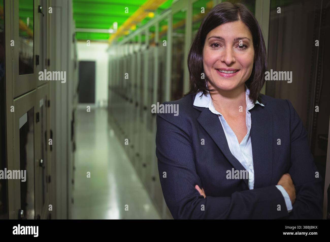 Metal server cabinets lining hi-res stock photography and images - Alamy