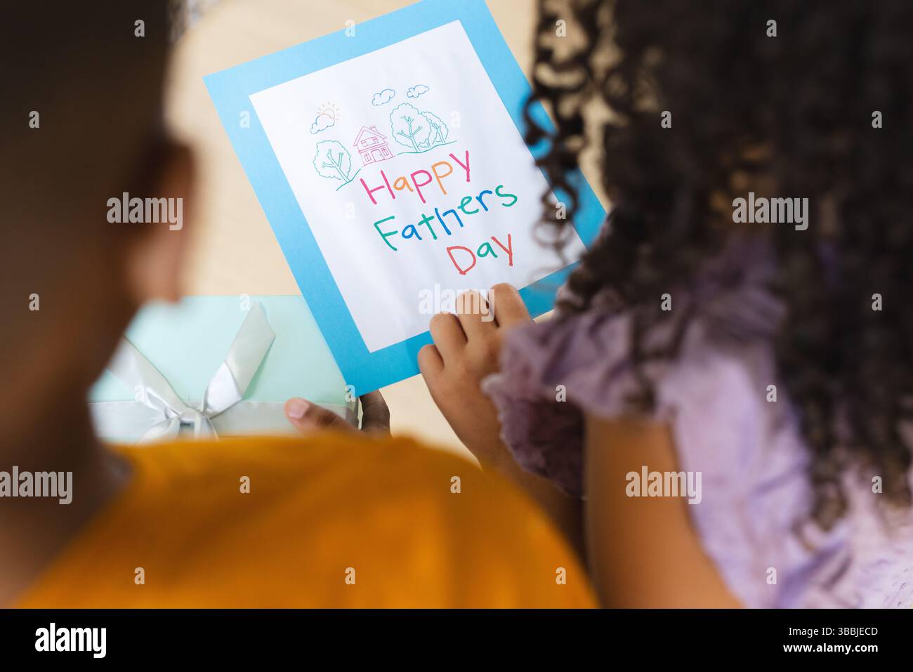 Kids happy fathers day drawing hi-res stock photography and images - Alamy