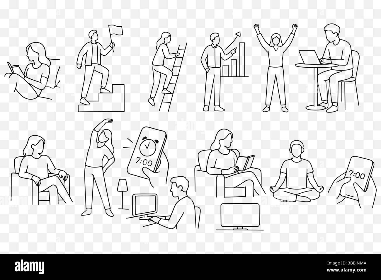 Productivity improvement concept line Stock Vector Images - Alamy