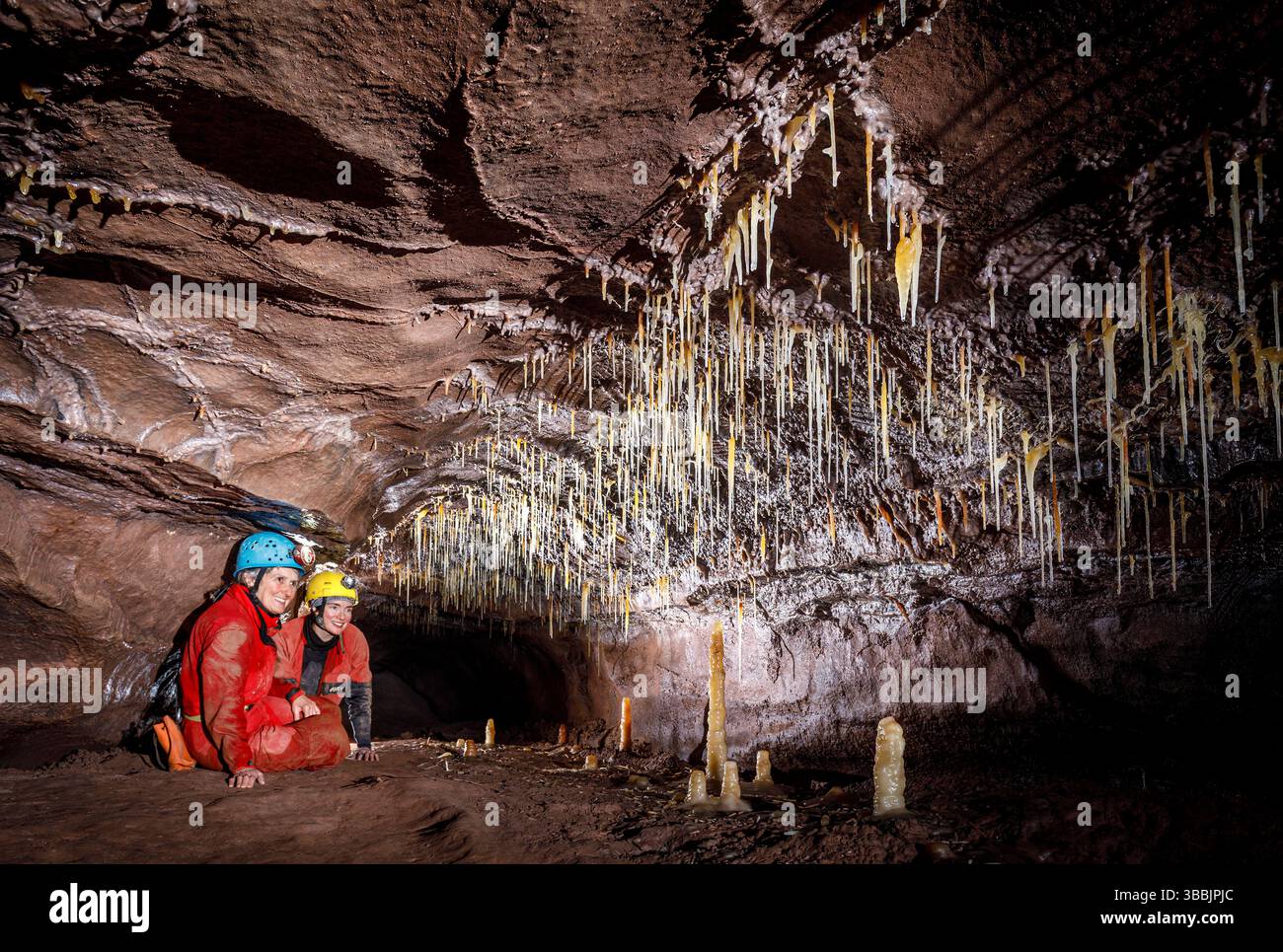 Straw Gallery, Ogof Ffynnon Ddu, Wales, UK Stock Photo