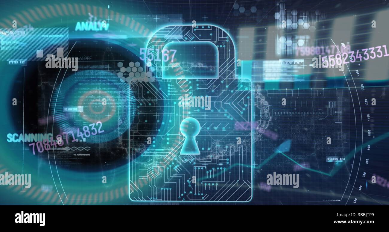 Image of globe with network of connections and data processing over glowing computer servers Stock Photo