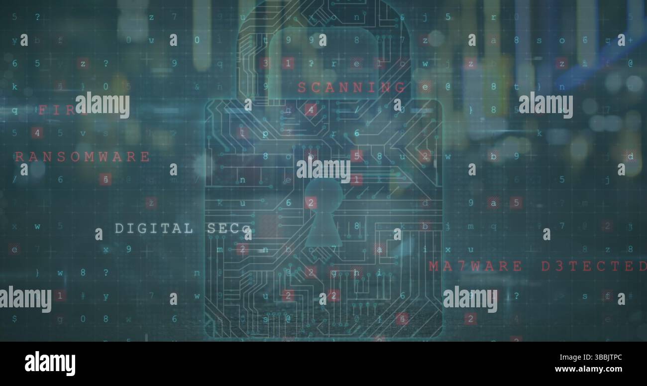 Image of statistics data processing over cityscape Stock Photo