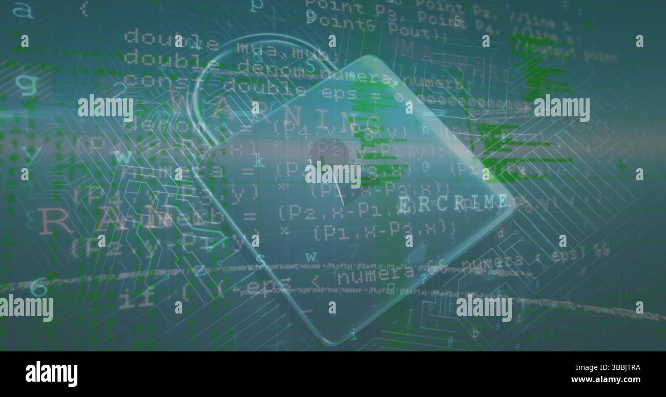 Image of network of connections and binary coding data processing over purple background Stock Photo