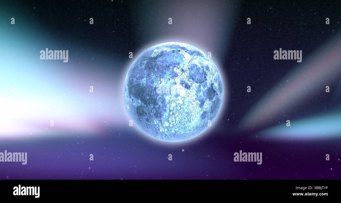 Image of globe over light trails Stock Photo