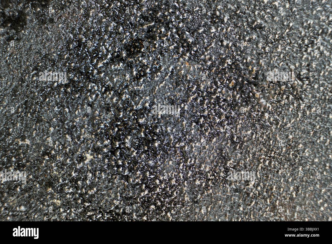 Rust stains on cast iron surface, macro Stock Photo