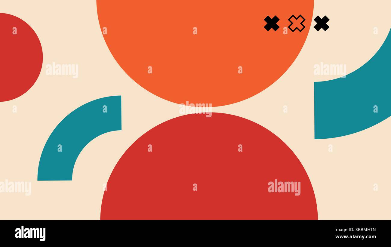 Minimal Abstract Large Bold Circles on Soft  Stock Vector