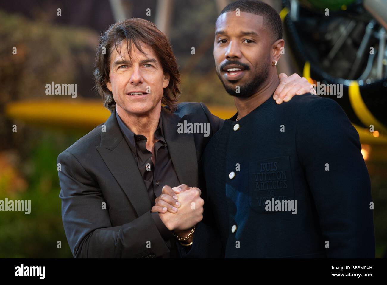 London, UK. 15 May, 2025. Pictured Tom Cruise and Michael B. Jordan(02)