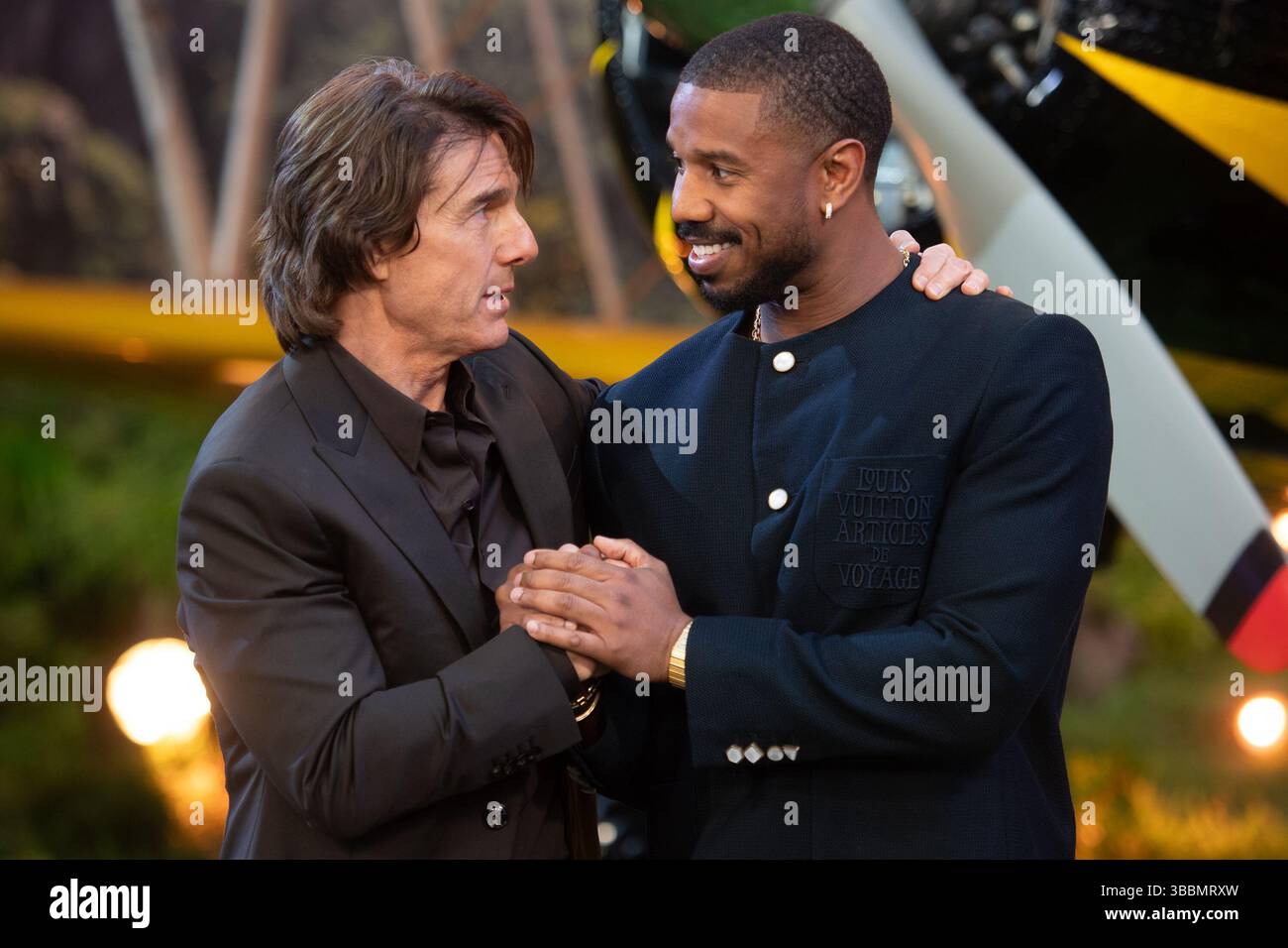 London, UK. 15 May, 2025. Pictured Tom Cruise and Michael B. Jordan