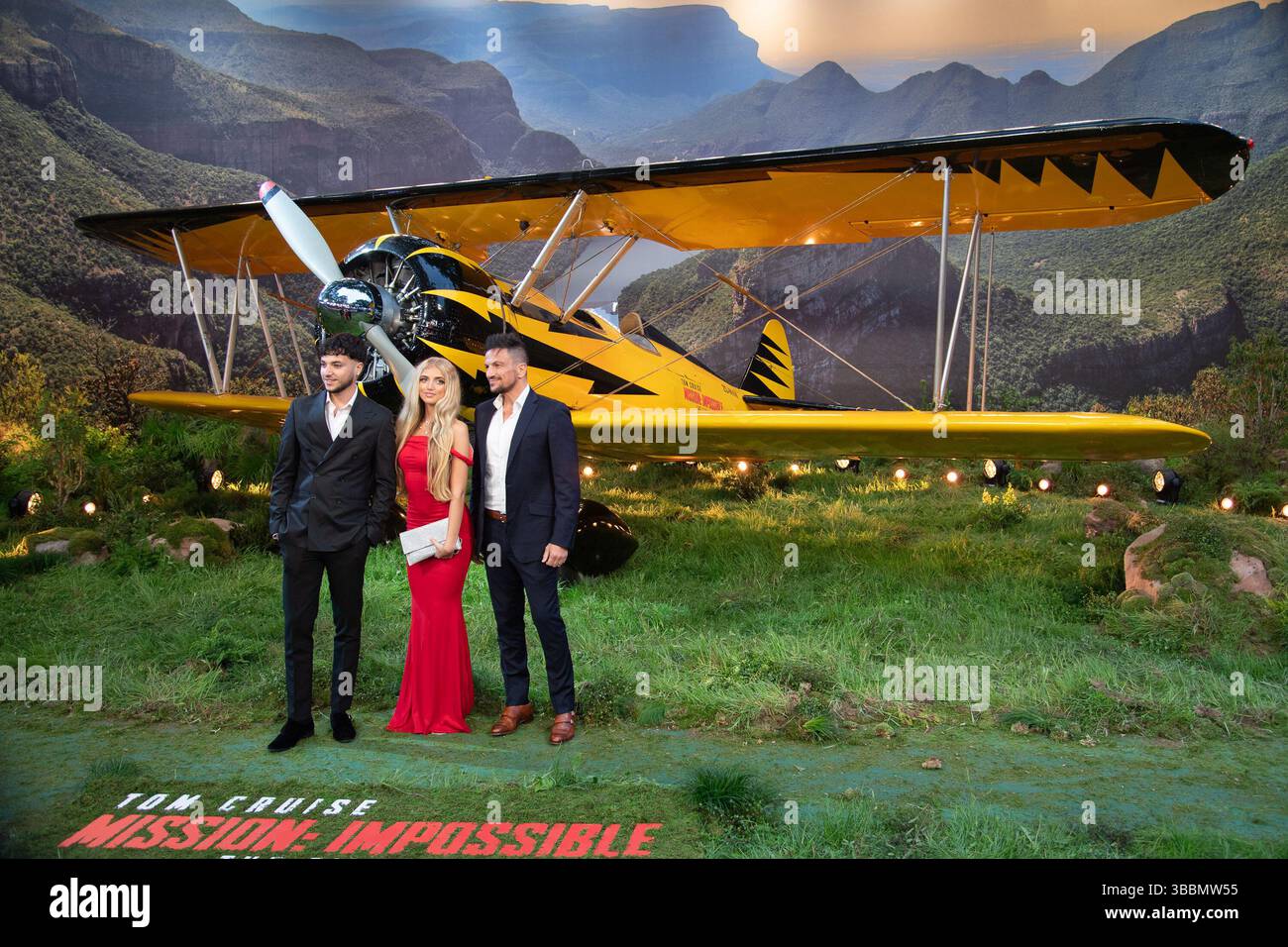 London, UK. 15 May, 2025. Pictured: Junior Andre, Princess Andre and Peter Andre attends The 'Mission: Impossible - The Final Reckoning' Global Premie Stock Photo