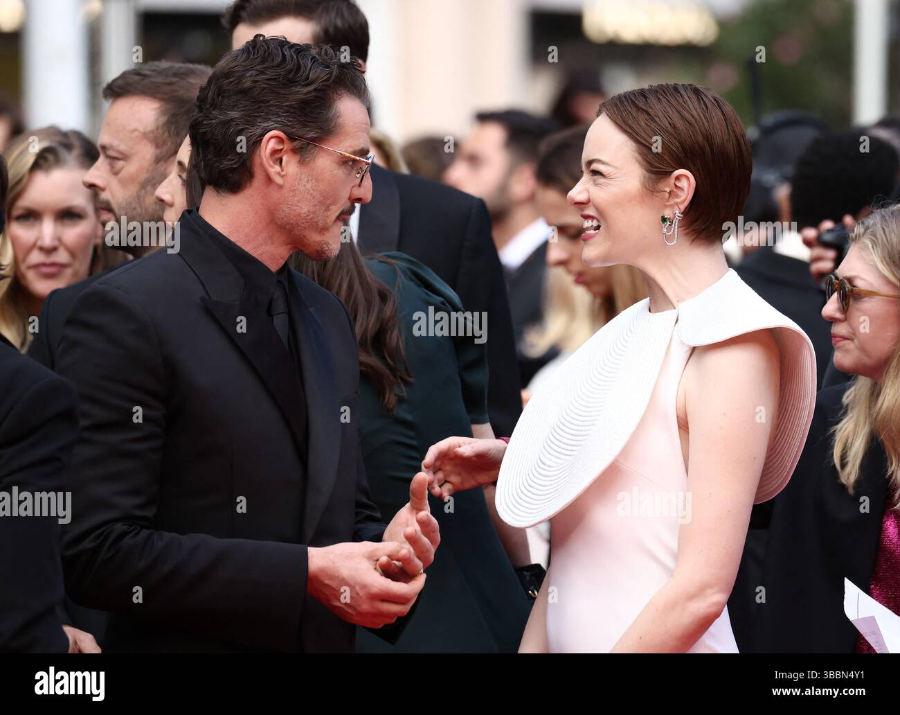 Cannes, France. 16th May, 2025. Pedro Pascal and Emma Stone attending ...