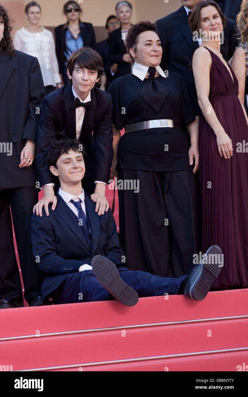 Cannes, France. 15th May, 2025. Côme Peronnet, Solàn Machado-Graner ...