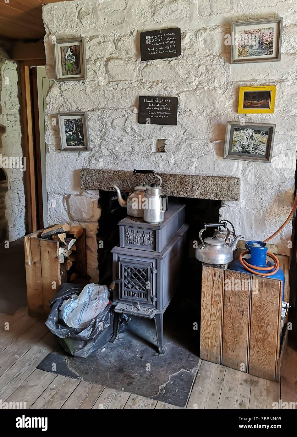 Ruigh Aiteachain Bothy or Glen Feshie Bothy owned and maintained by Wildland Ltd owned by billionaire Anders Povlsen. Monarch of the Glen connections. - Smartphone Captured Stock Image