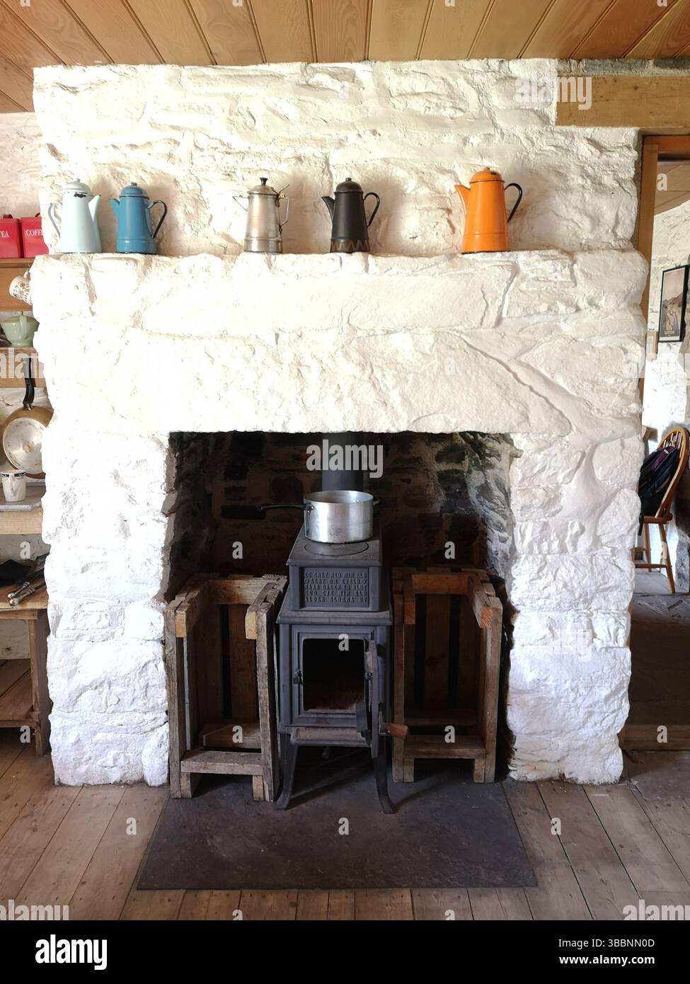 Ruigh Aiteachain Bothy or Glen Feshie Bothy owned and maintained by Wildland Ltd owned by billionaire Anders Povlsen. Monarch of the Glen connections. - Smartphone Captured Stock Image