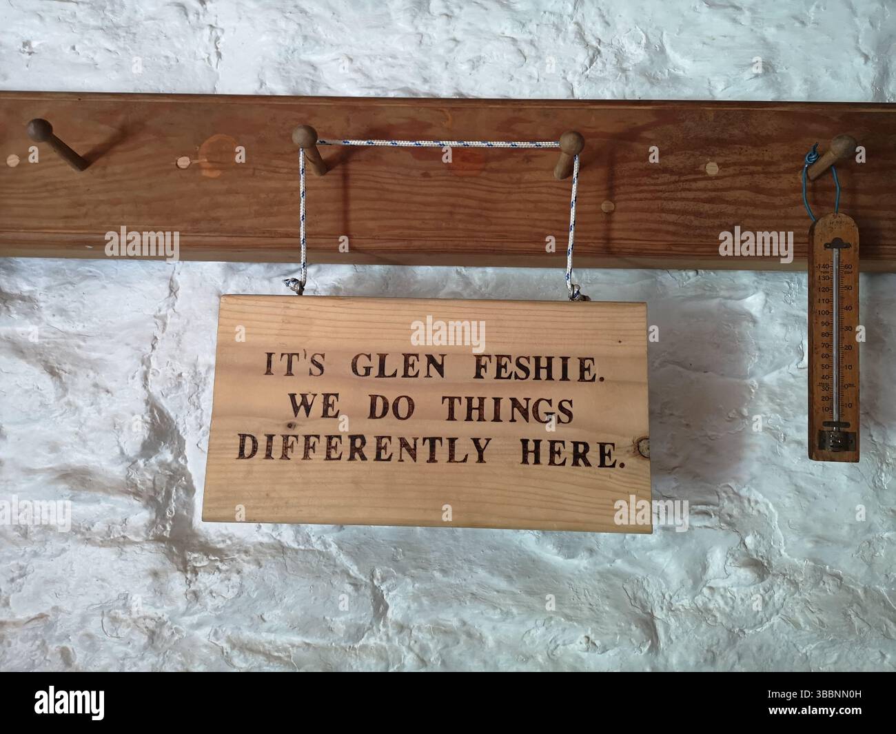 Ruigh Aiteachain Bothy or Glen Feshie Bothy owned and maintained by Wildland Ltd owned by billionaire Anders Povlsen. Monarch of the Glen connections. - Smartphone Captured Stock Image