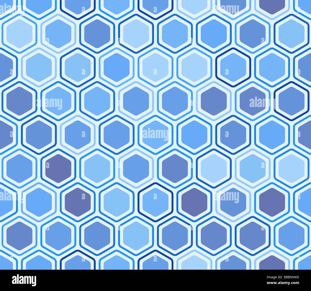 Seamless hexagon pattern. Bold rounded hexagons mosaic pattern with ...