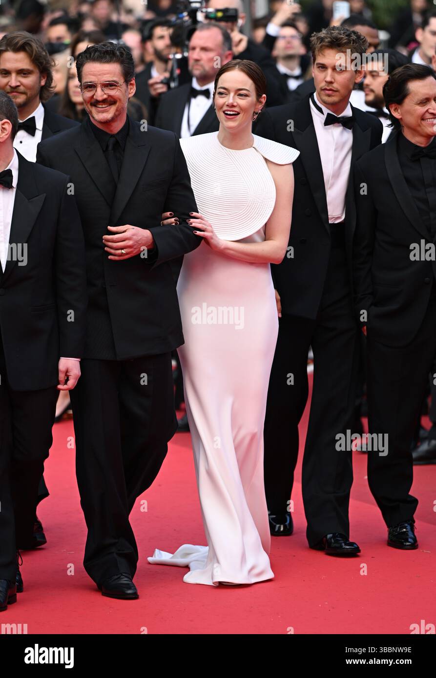 Cannes, France. May 16th, 2025. Pedro Pascal, Emma Stone and Austin ...