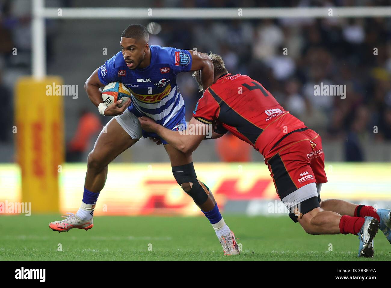 CAPE TOWN, SOUTH AFRICA - MAY 16: Ben Loader of DHL Stormers attempts ...