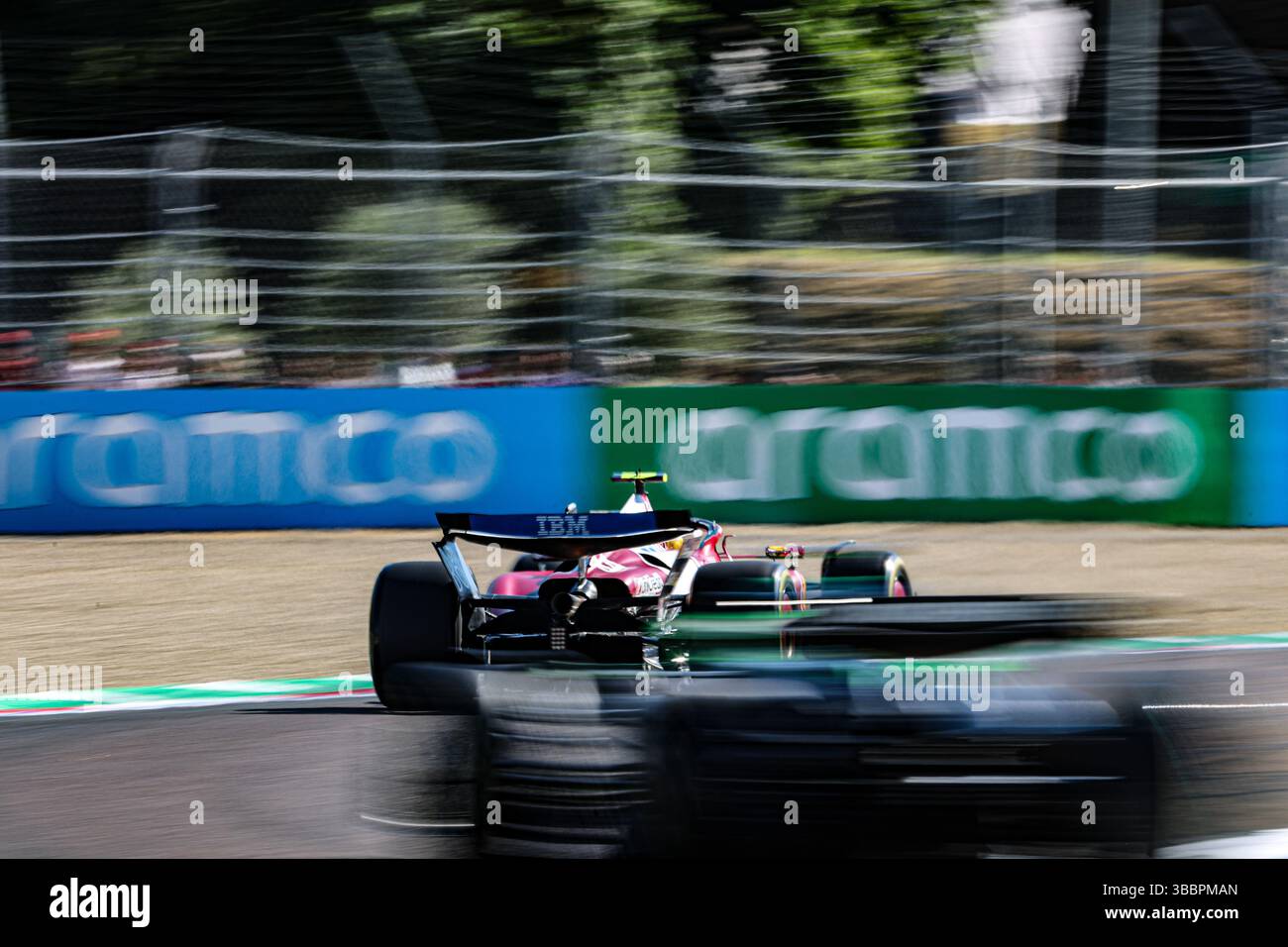 Lewis Hamilton (GBR) - Scuderia Ferrari - Ferrari SF-25 - Ferrari during Formula 1 AWS Gran Premio del Made in Italy e dell'Emilia Romagna 2025 - Autodromo Enzo e Dino Ferrari, Imola (BO) Italy from 15th to 18th May 2025, Stock Photo