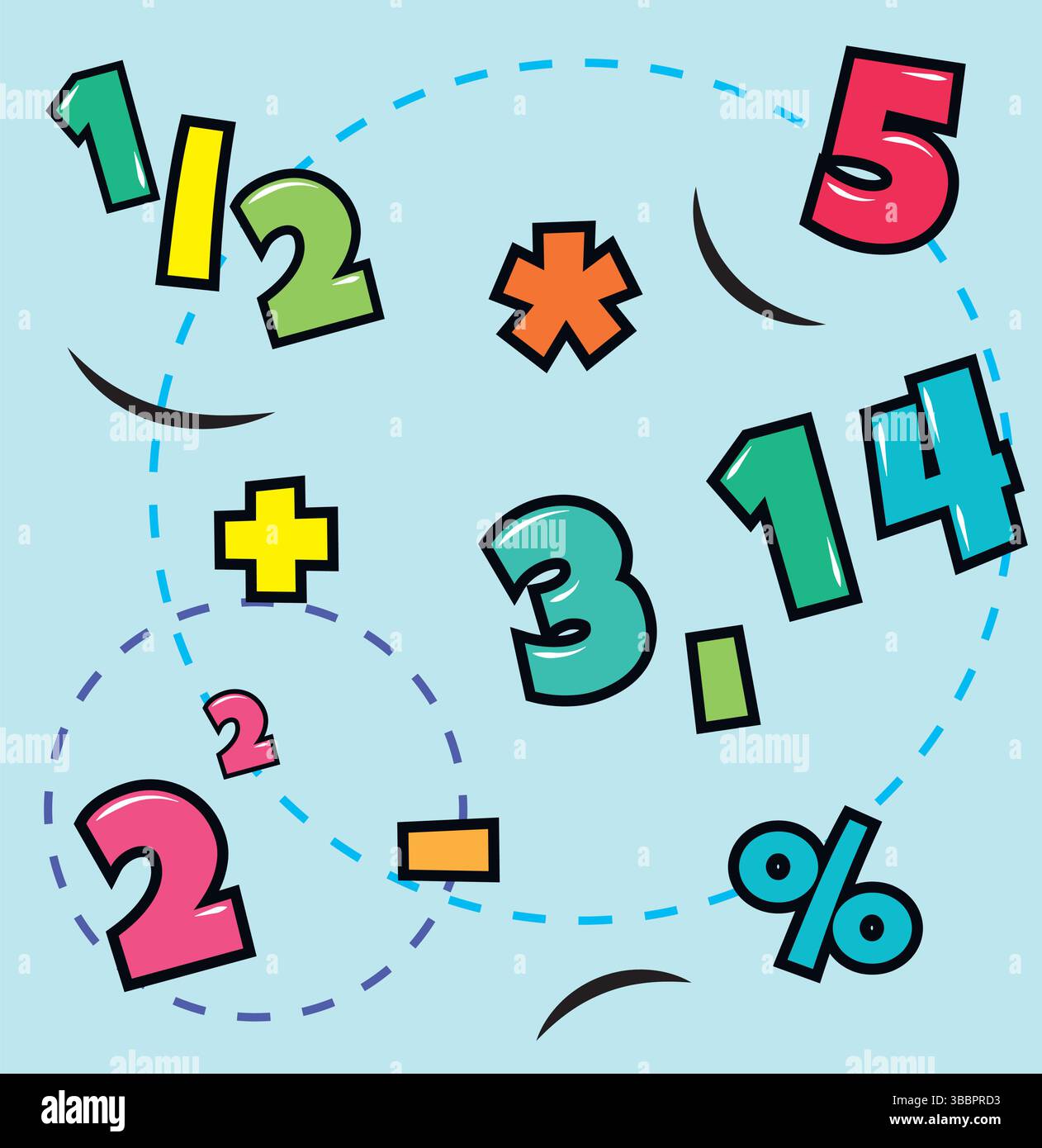 Math symbols and numbers. Vector illustration Stock Vector Image & Art ...