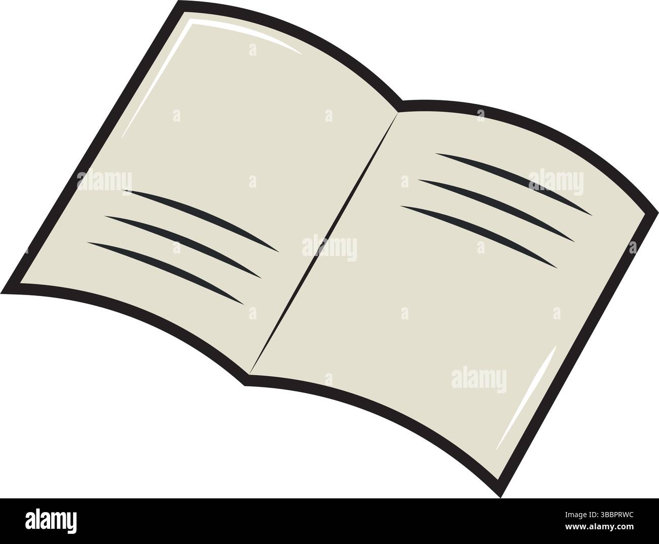 Open book with text lines. Vector illustration Stock Vector
