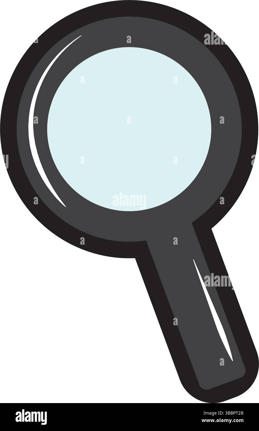 Cartoon magnifying glass tool. Vector illustration Stock Vector Image ...
