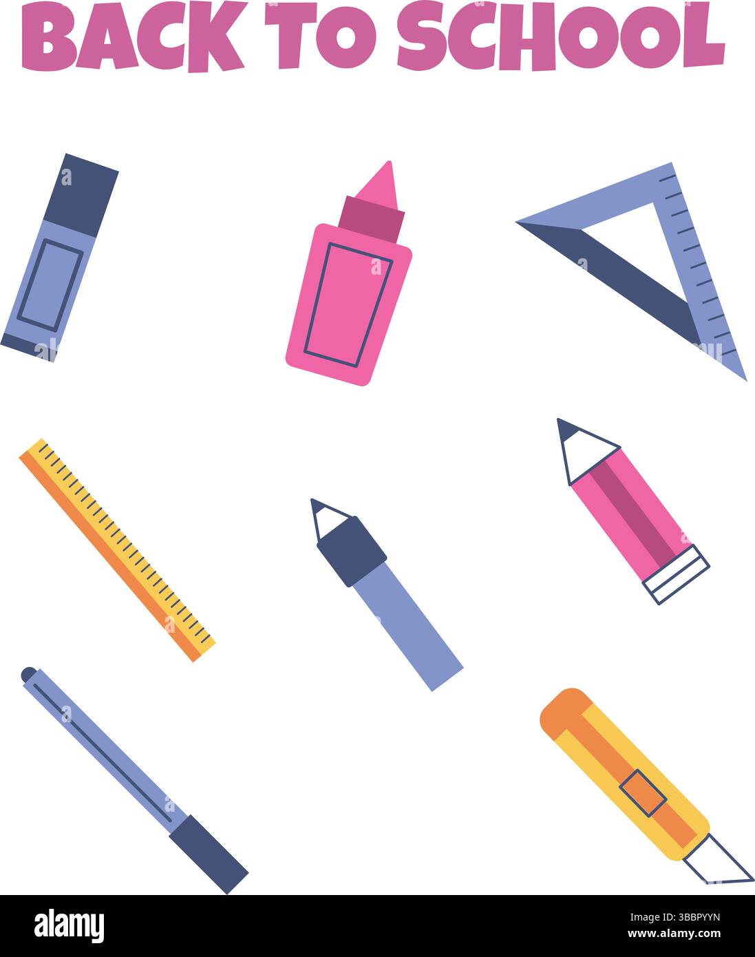 Back to school icon set. Vector illustration Stock Vector Image & Art ...