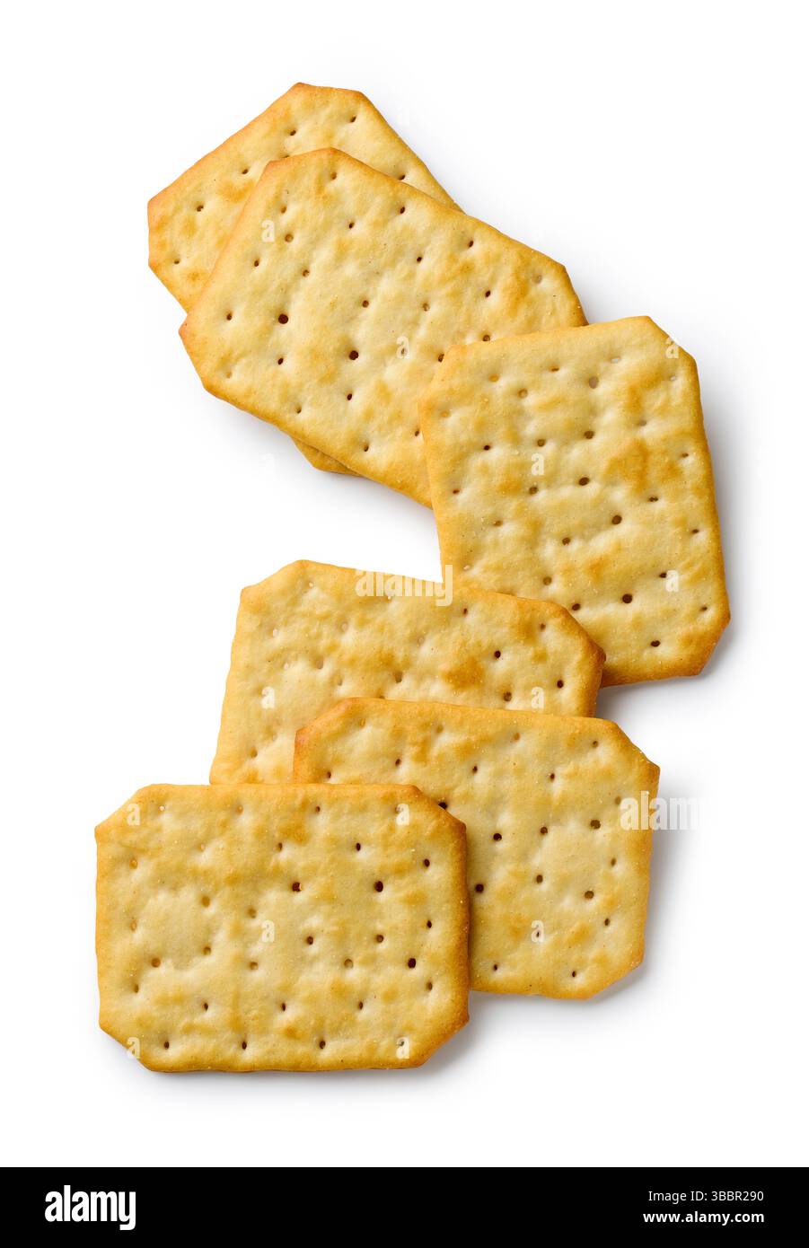crackers isolated on white background Stock Photo